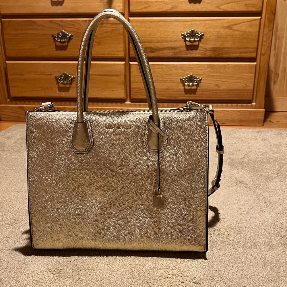 Gold Michael Kors purse